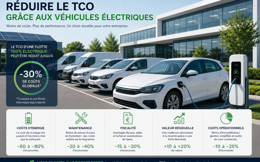 Comment réduire le TCO d’une flotte automobile grâce aux véhicules électriques ?