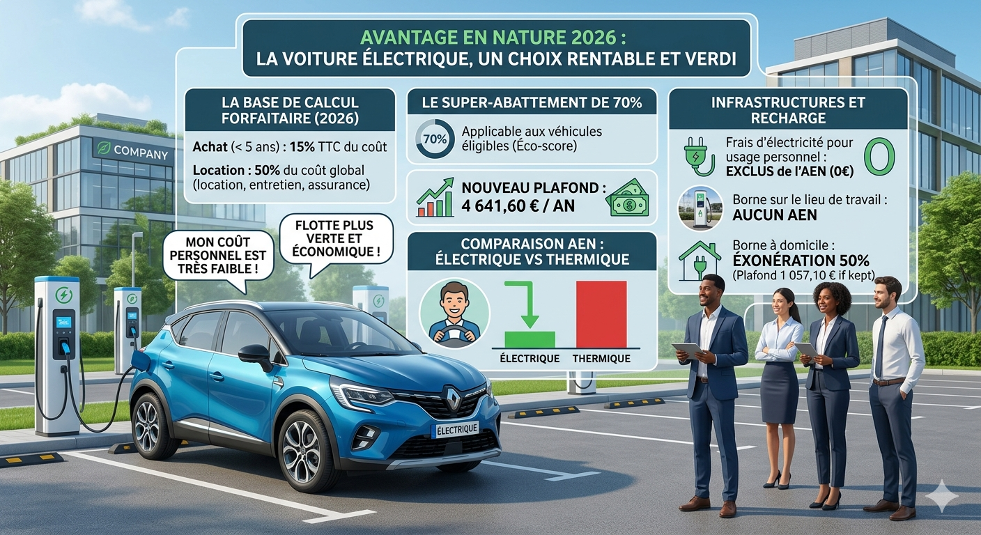 Avantage en nature voiture électrique