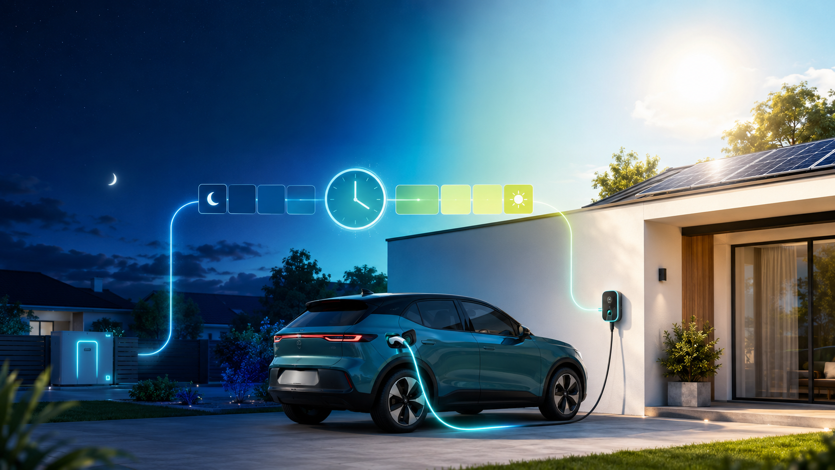 Programmation de la recharge d'un véhicule électrique pendant les nouvelles heures creuses