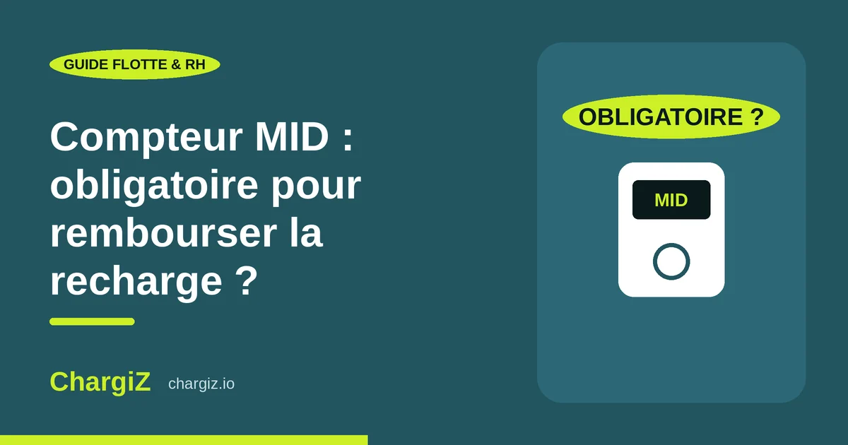 Compteur MID et remboursement de la recharge à domicile d'un véhicule électrique