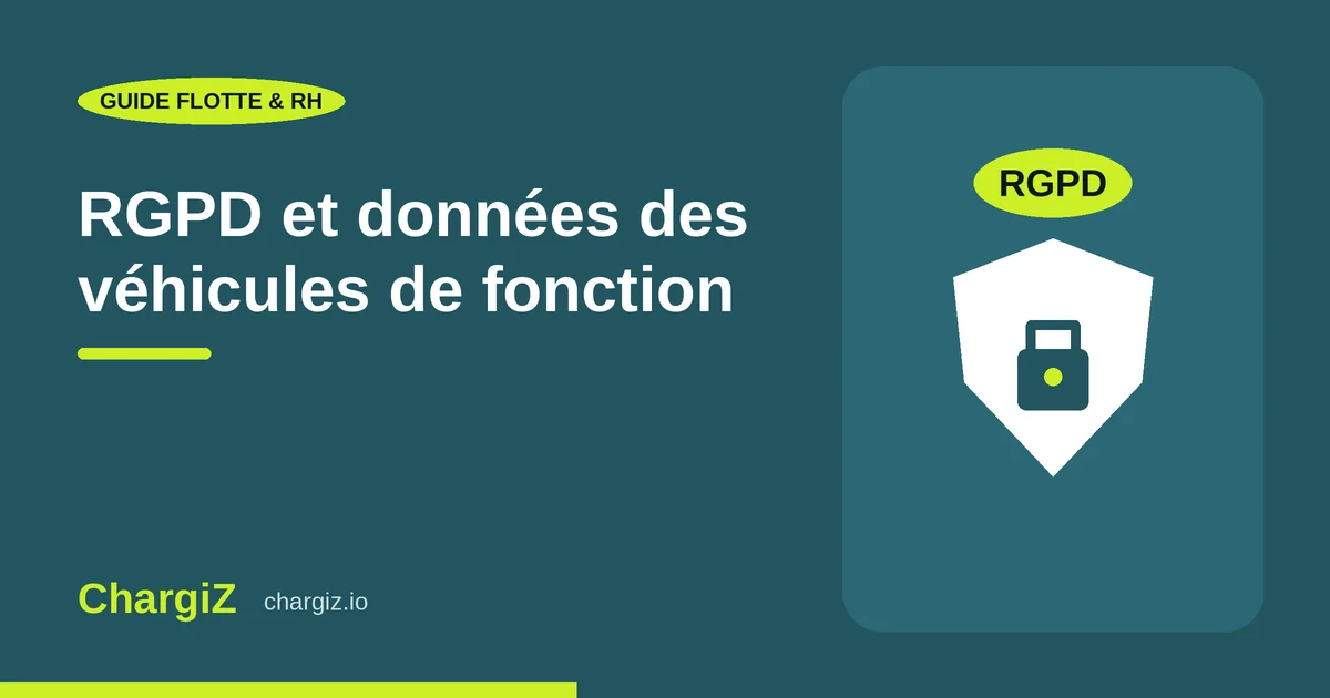 RGPD et données de recharge des véhicules de fonction