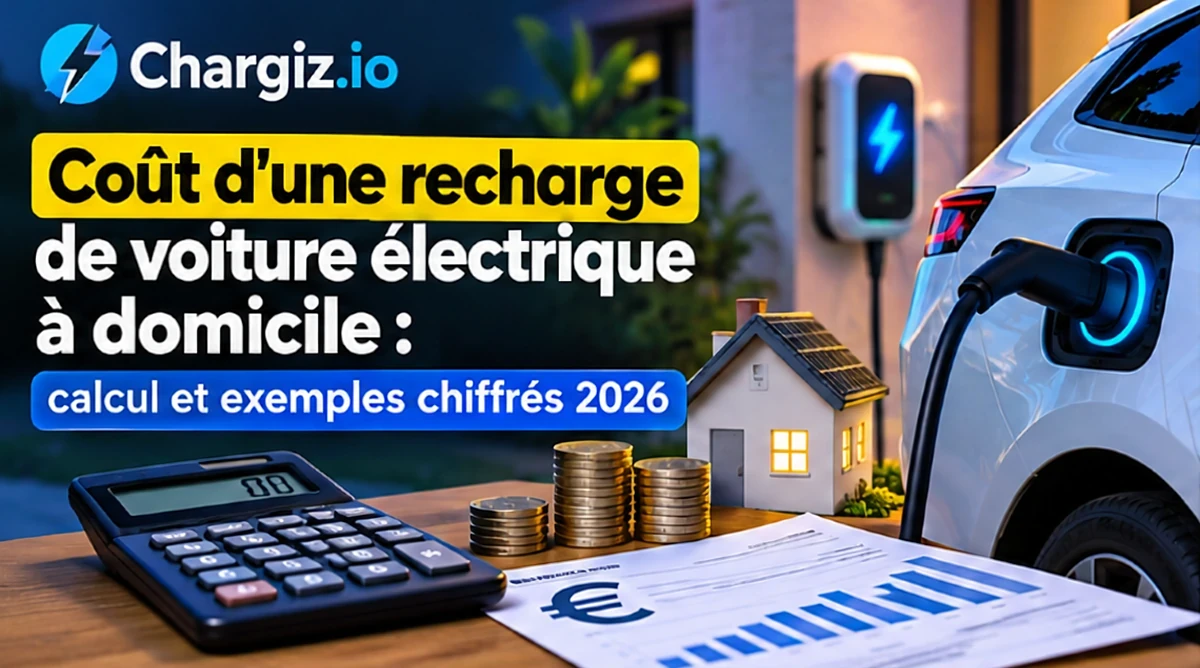 coût d'une recharge de voiture électrique à domicile 2026
