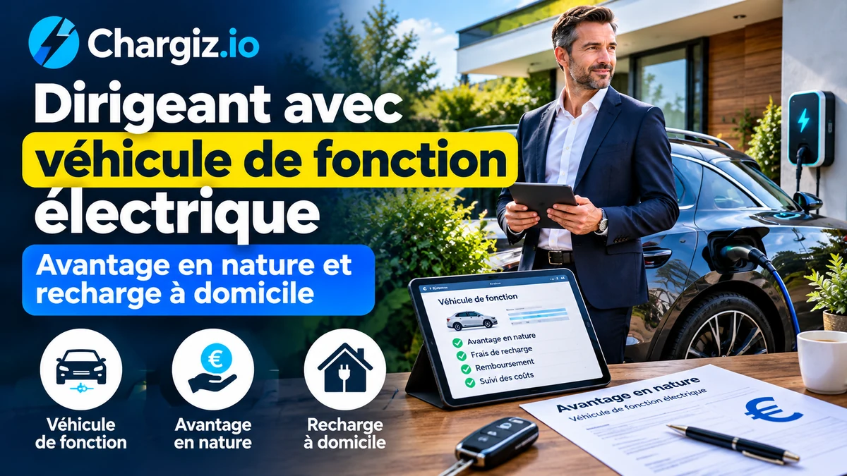 Dirigeant avec véhicule de fonction électrique : avantage en nature et recharge à domicile dirigeant avec un véhicule de fonction électrique