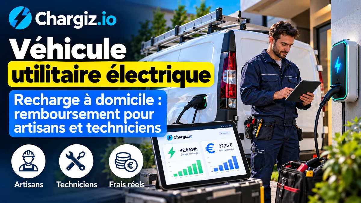 véhicule utilitaire électrique en recharge à domicile